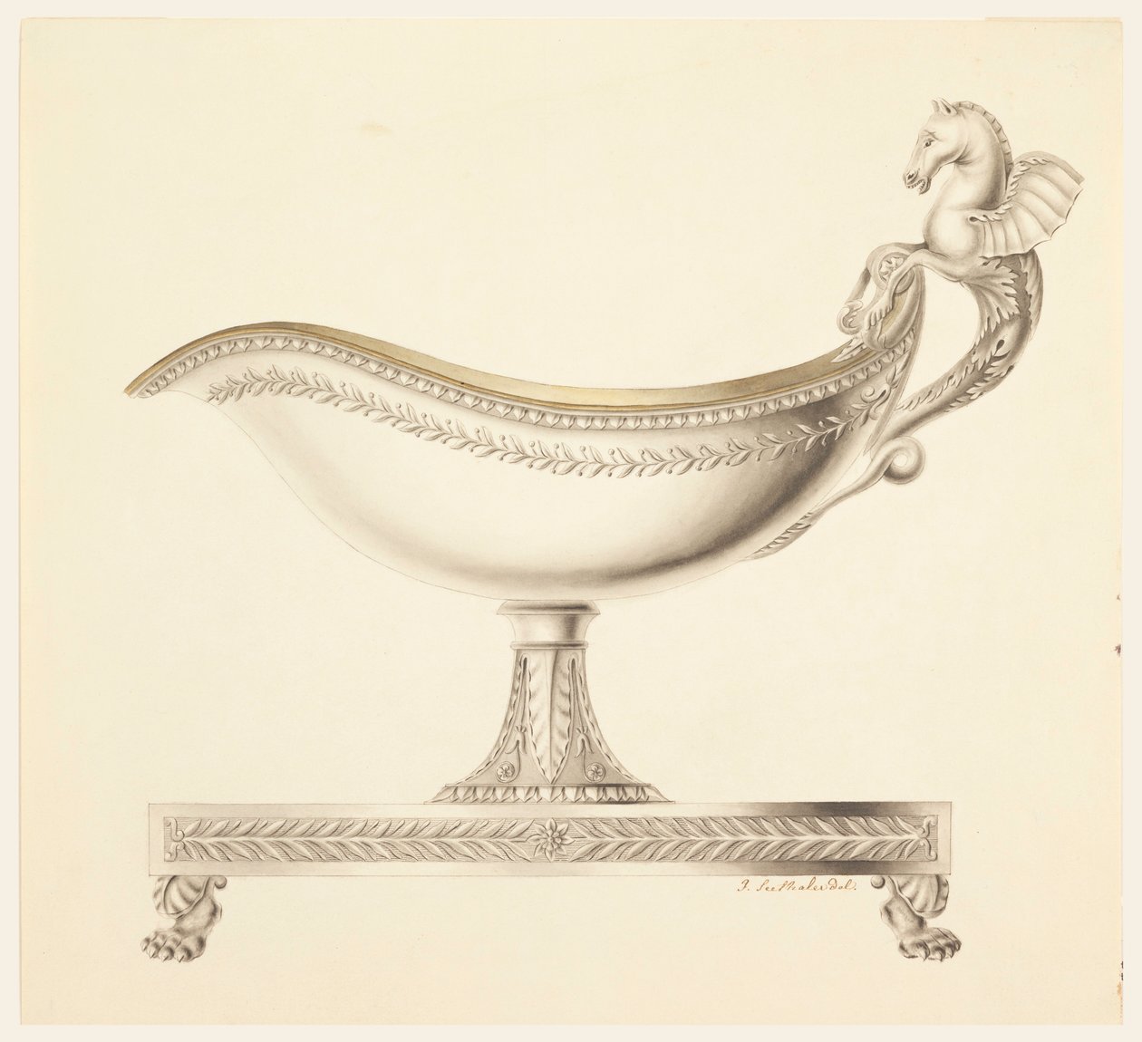 Ansicht einer Sauciere, 1790–1825 von Joseph Anton Seethaler Ii