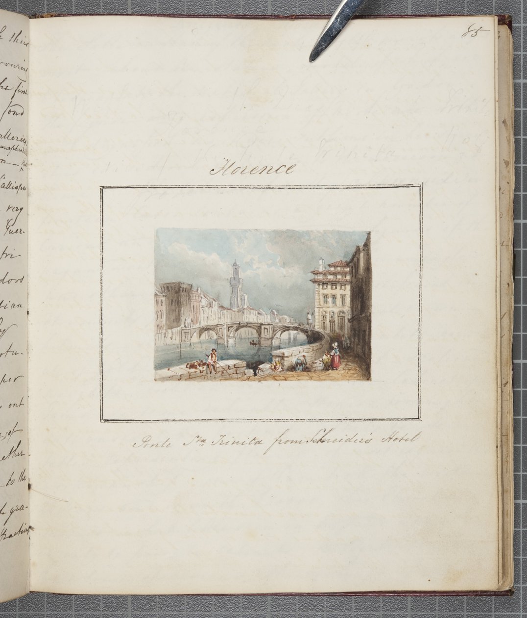 Florenz, eingeklebt in Thomas Moodys Tagebuch einer Reise durch die Schweiz und Italien, 1822 von Joseph Axe Sleap
