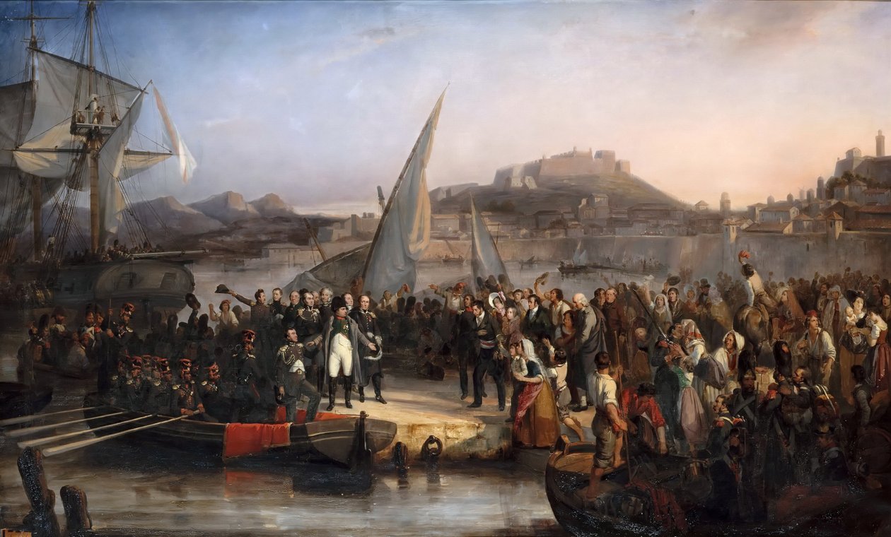 Napoleon verlässt die Insel Elba am 26. Februar 1815 von Joseph Beaume