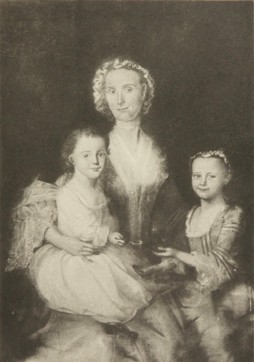 Anne Butterfield Tucker und ihre Kinder, Elizabeth und Nathaniel von Joseph Blackburn