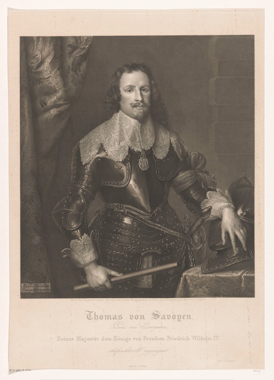 Porträt von Francesco Tommaso von Savoyen, Prinz von Carignano von Joseph Caspar