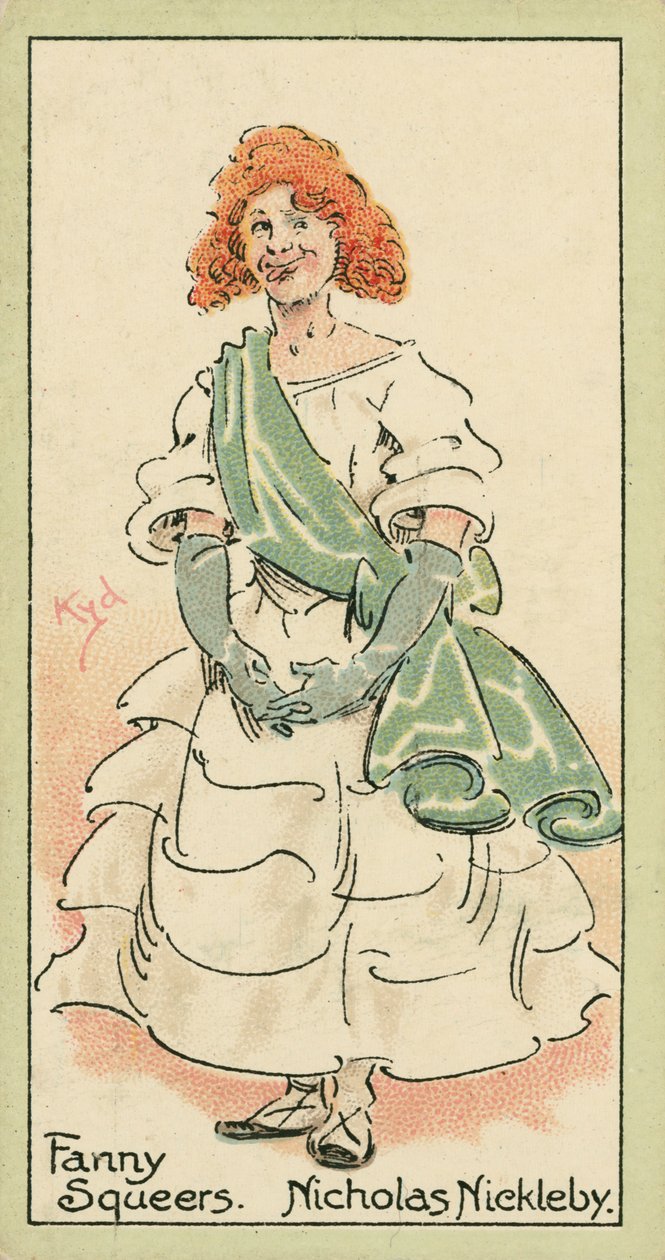 Fanny Squeers, Nicholas Nickleby von Joseph Clayton (1856-1937) (after) Clarke