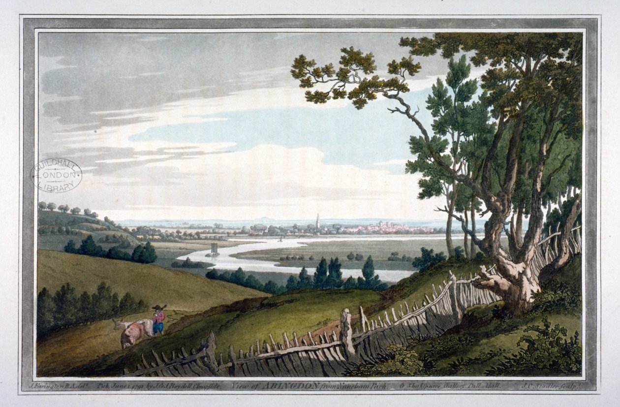 Blick auf Abingdon vom Nuneham Park, Berkshire von Joseph Constantine Stadler