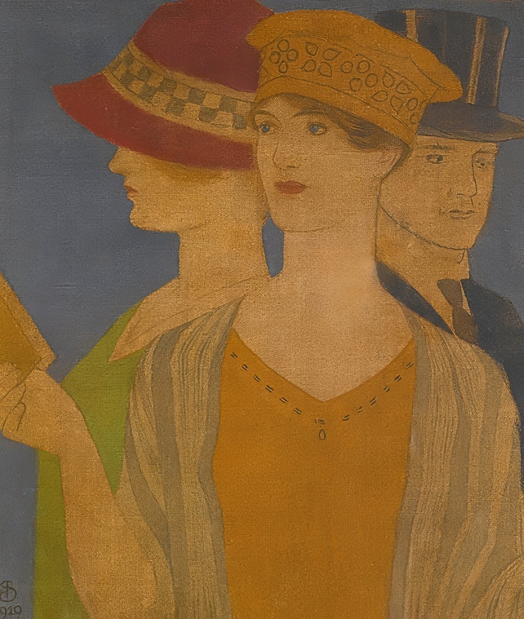 Ausstellungsbesucher. 1919 von Joseph Edward Southall