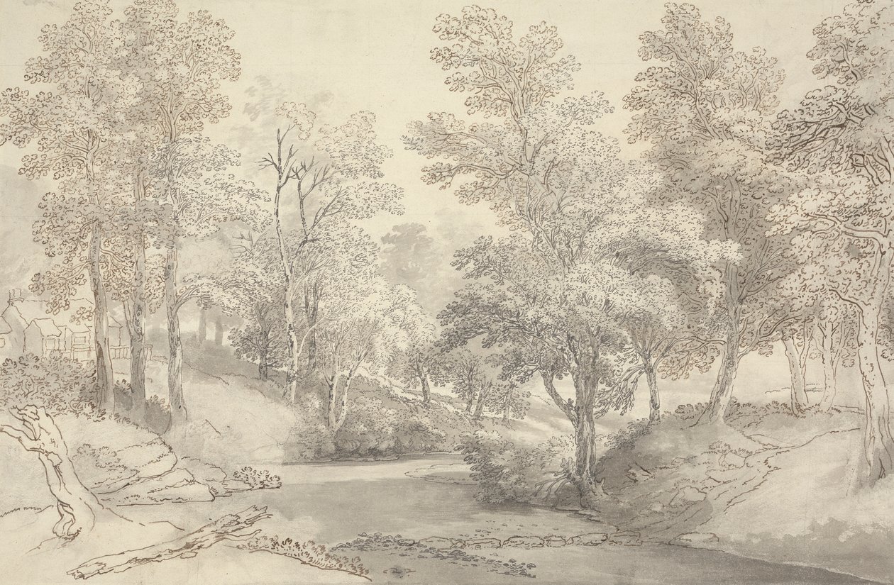 Trittsteine am Fluss Duddon, Lake District von Joseph Farington