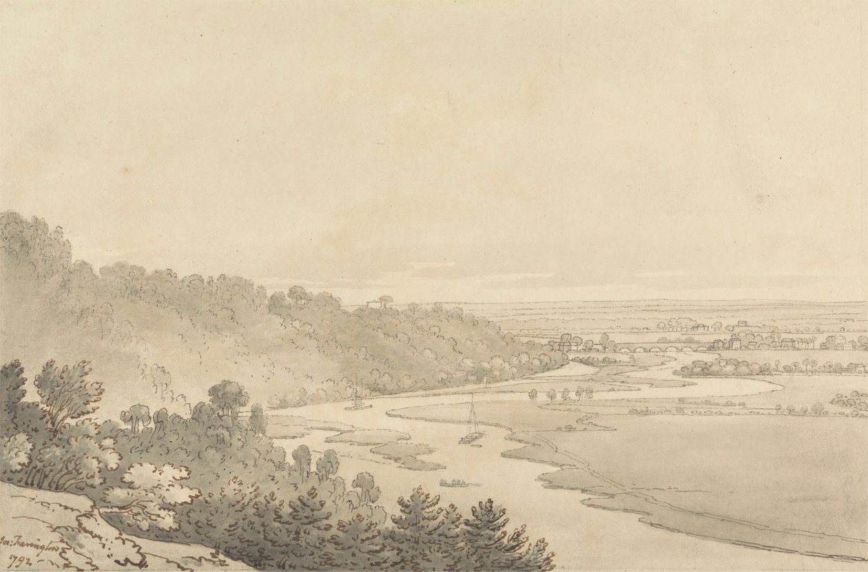 Blick auf Taplow und Maidenhead von Cliveden von Joseph Farington