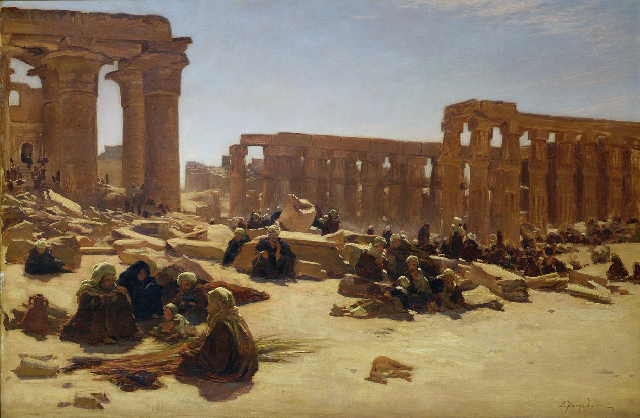 Ruinen des Tempels von Luxor, ca. 1890 von Joseph Farquharson