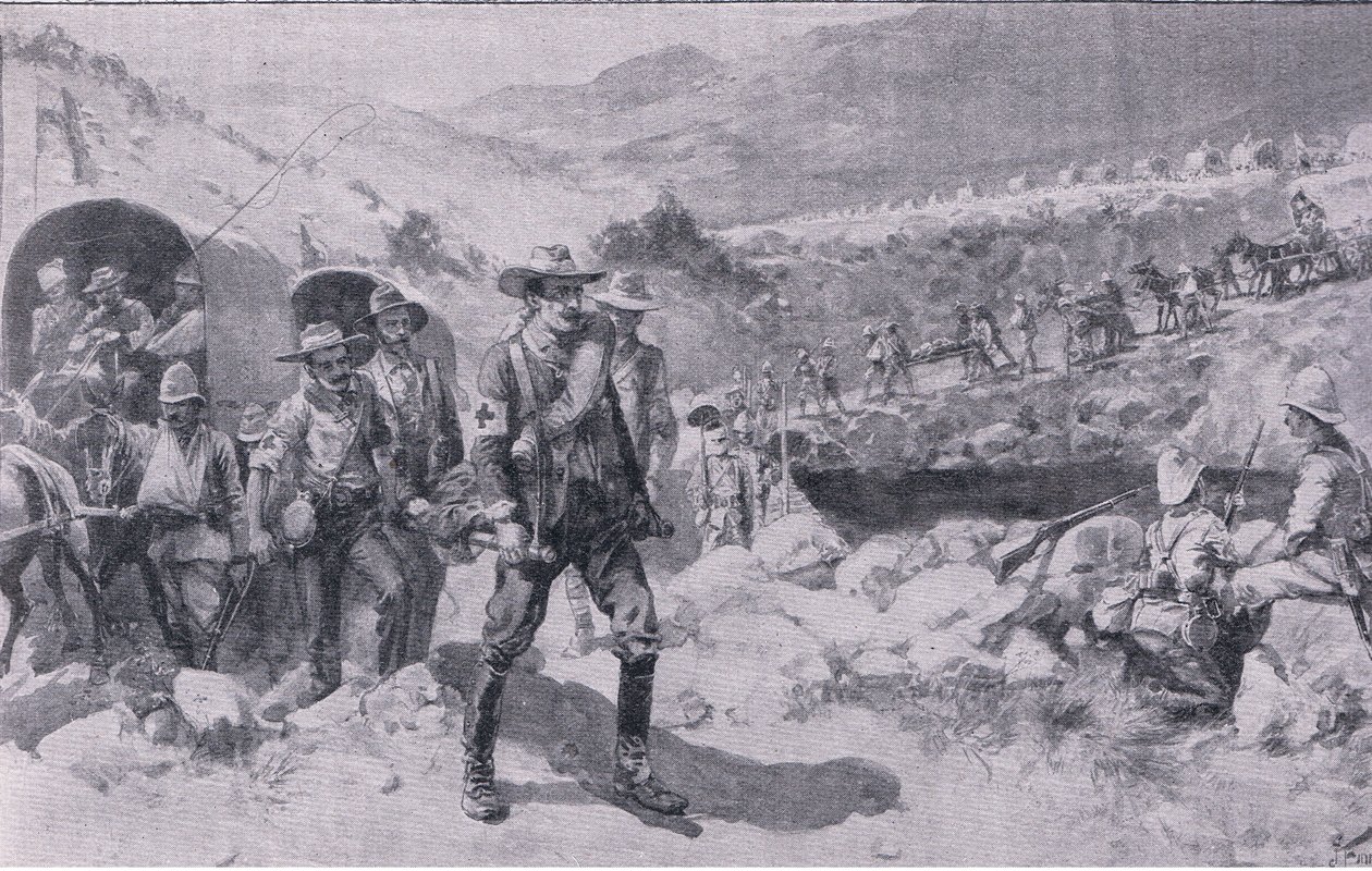 Nach der Schlacht: eine melancholische Rückkehr (Litho) von Joseph Finnemore