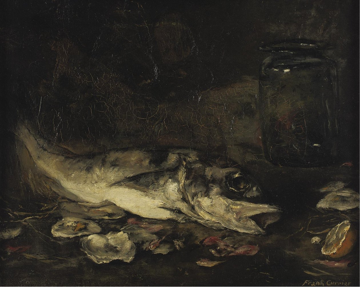 Stillleben mit Fisch und Orangen von Joseph Frank Currier
