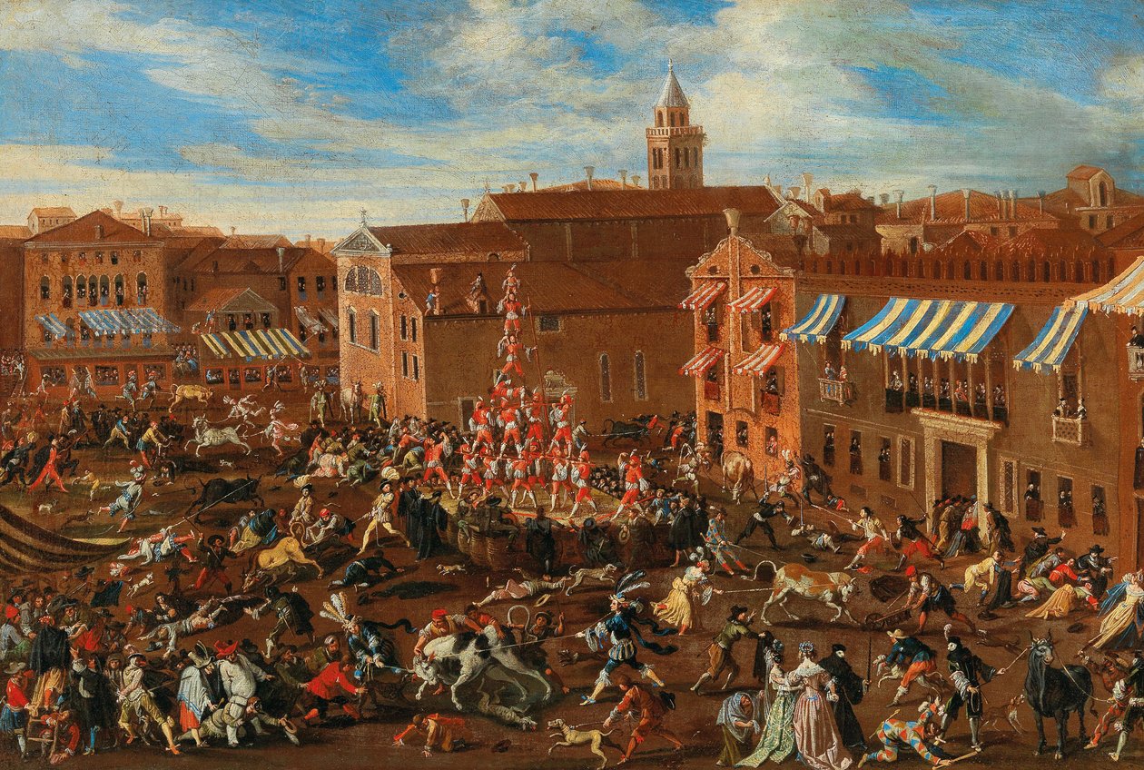 Die Stierjagd auf dem Campo San Polo von Joseph Heintz the Younger
