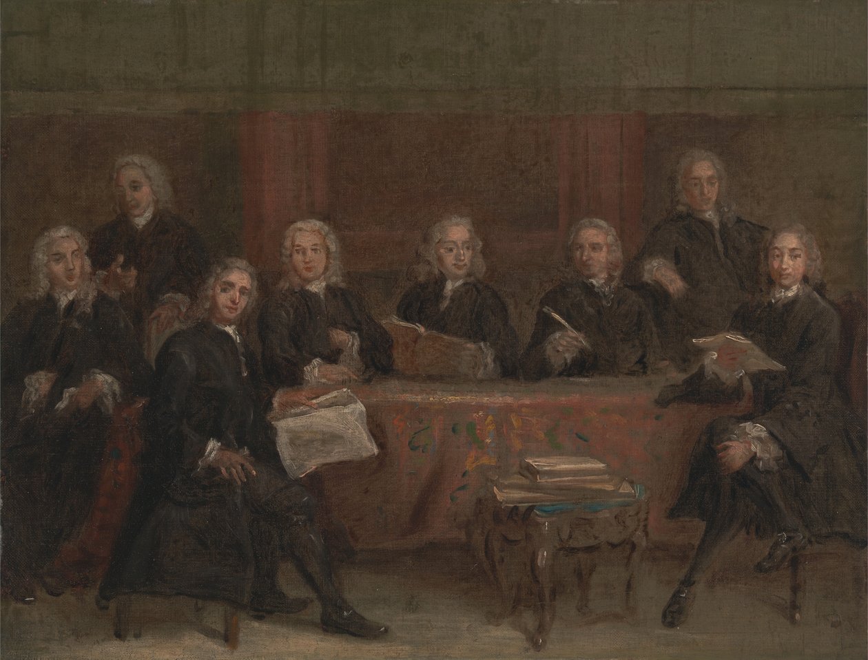Studie für ein Gruppenporträt, zwischen 1729 und 1730 von Joseph Highmore