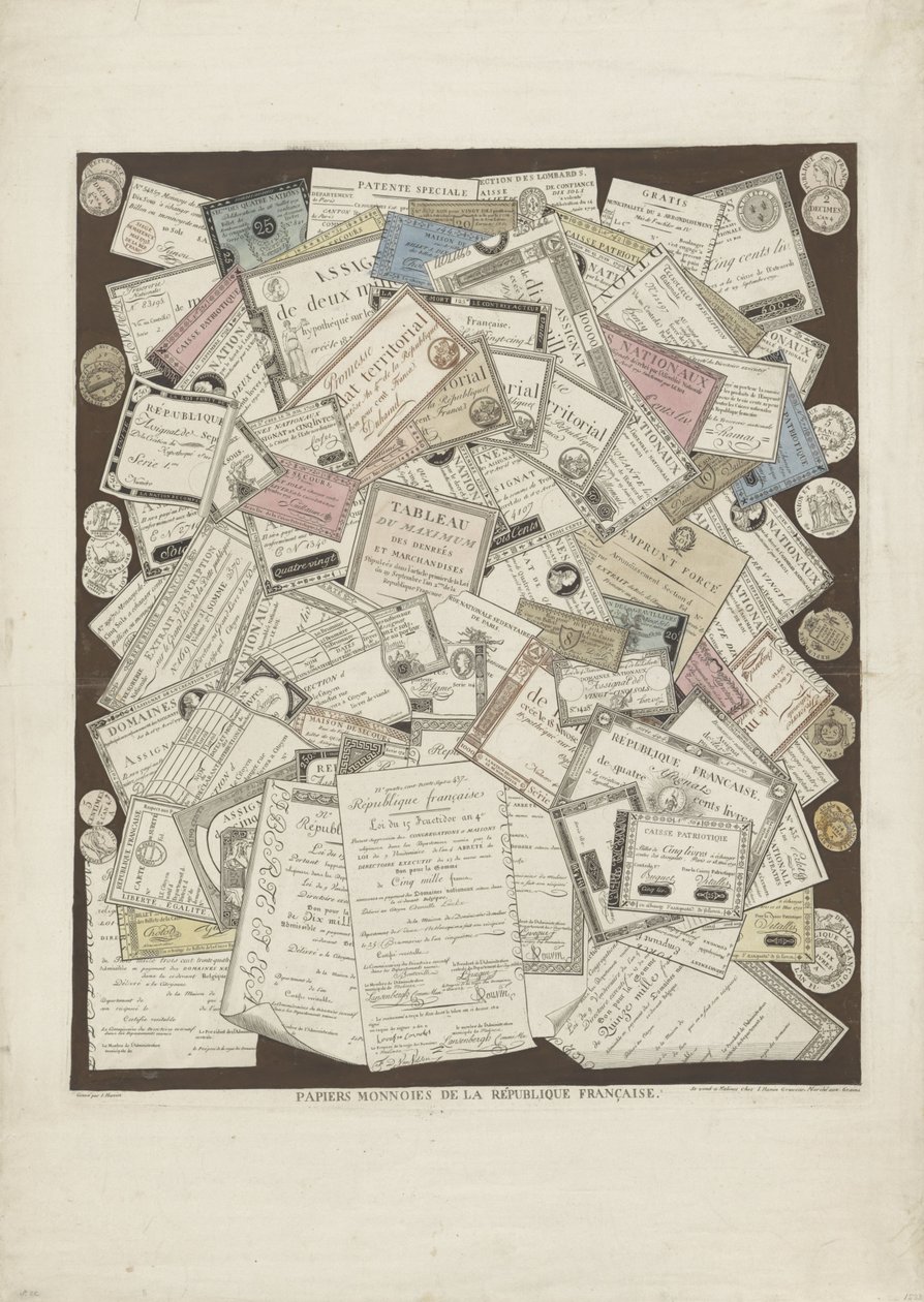 Französisches Papiergeld von Joseph Hunin