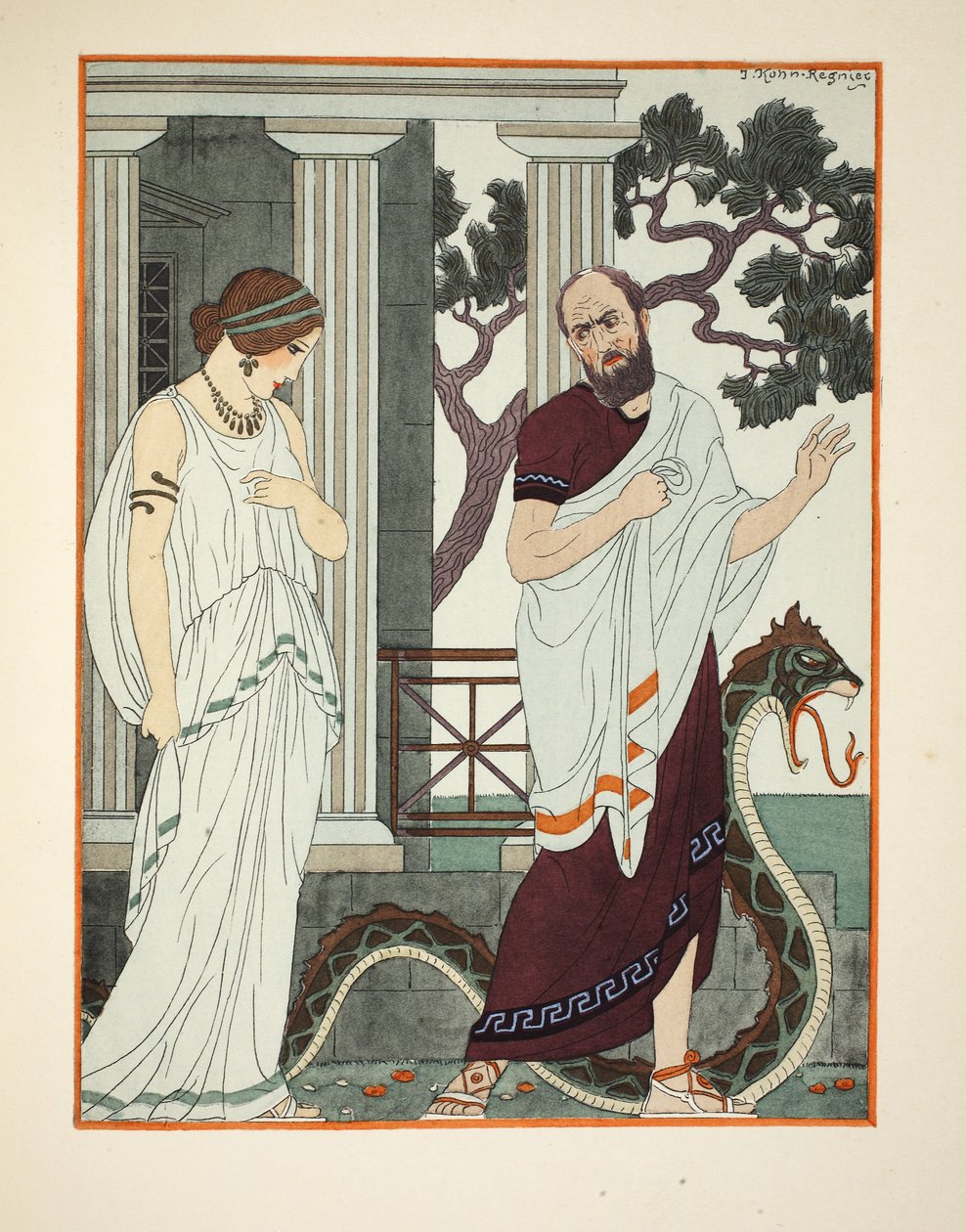 Ich drehte mich um und sah eine schöne Frau, Illustration aus 
