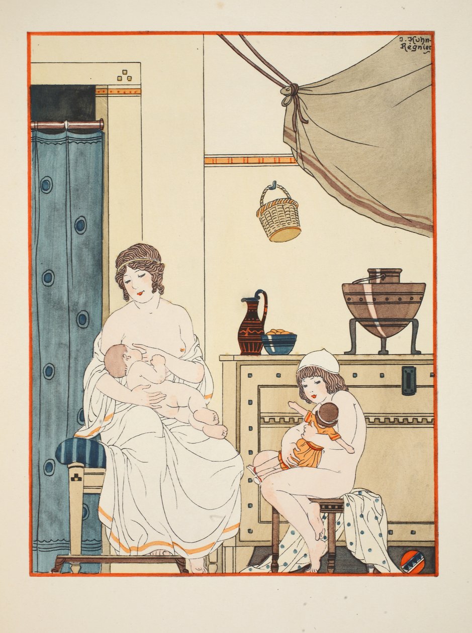 Stillen von Säuglingen, Illustration aus 