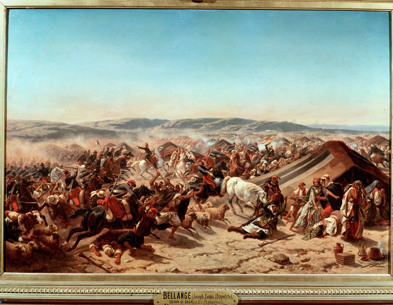 Eroberung Algeriens (1830-1847): „Eroberung der Smalah von Abd el Kader durch den Herzog von Aumale in Taguin von Joseph Louis Hippolyte Bellange