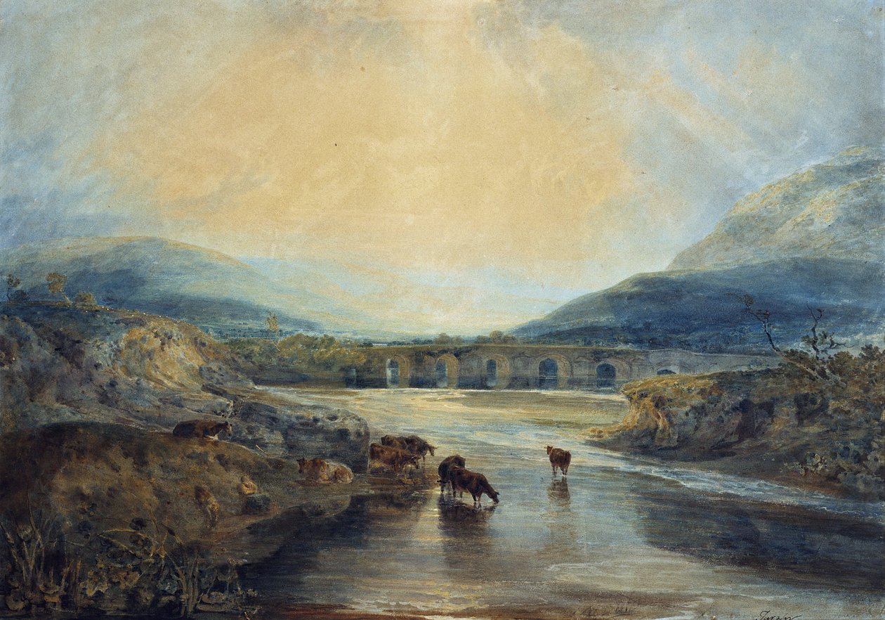 Abergavenny-Brücke, Monmouthshire: Aufklaren nach einem regnerischen Tag von Joseph Mallord William Turner