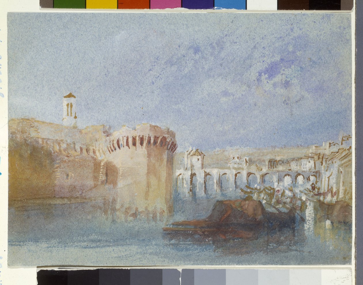 Angers: Die Mauern von Doutre mit dem Turm der Kirche La Trinité von Joseph Mallord William Turner