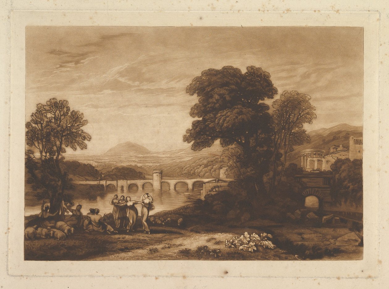 Apuleia auf der Suche nach Apuleius unveröffentlichte Platte, Liber Studiorum, 1813-23 von Joseph Mallord William Turner