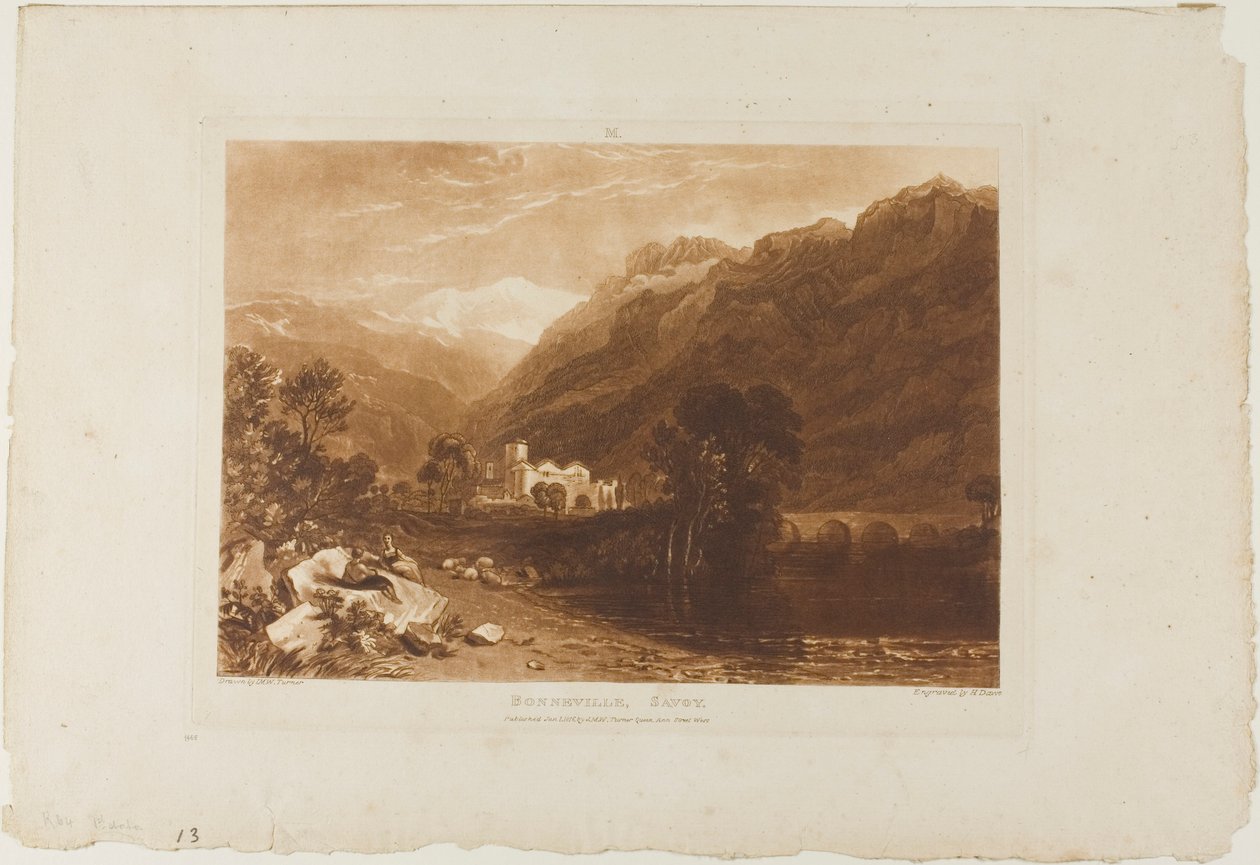 Bonneville, Tafel 64 aus Liber Studiorum von Joseph Mallord William Turner