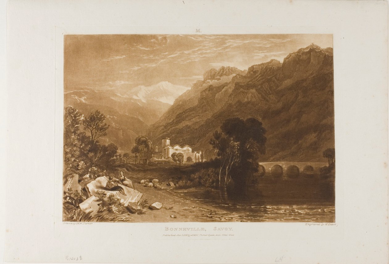 Bonneville, Platte 64 aus Liber Studiorum von Joseph Mallord William Turner