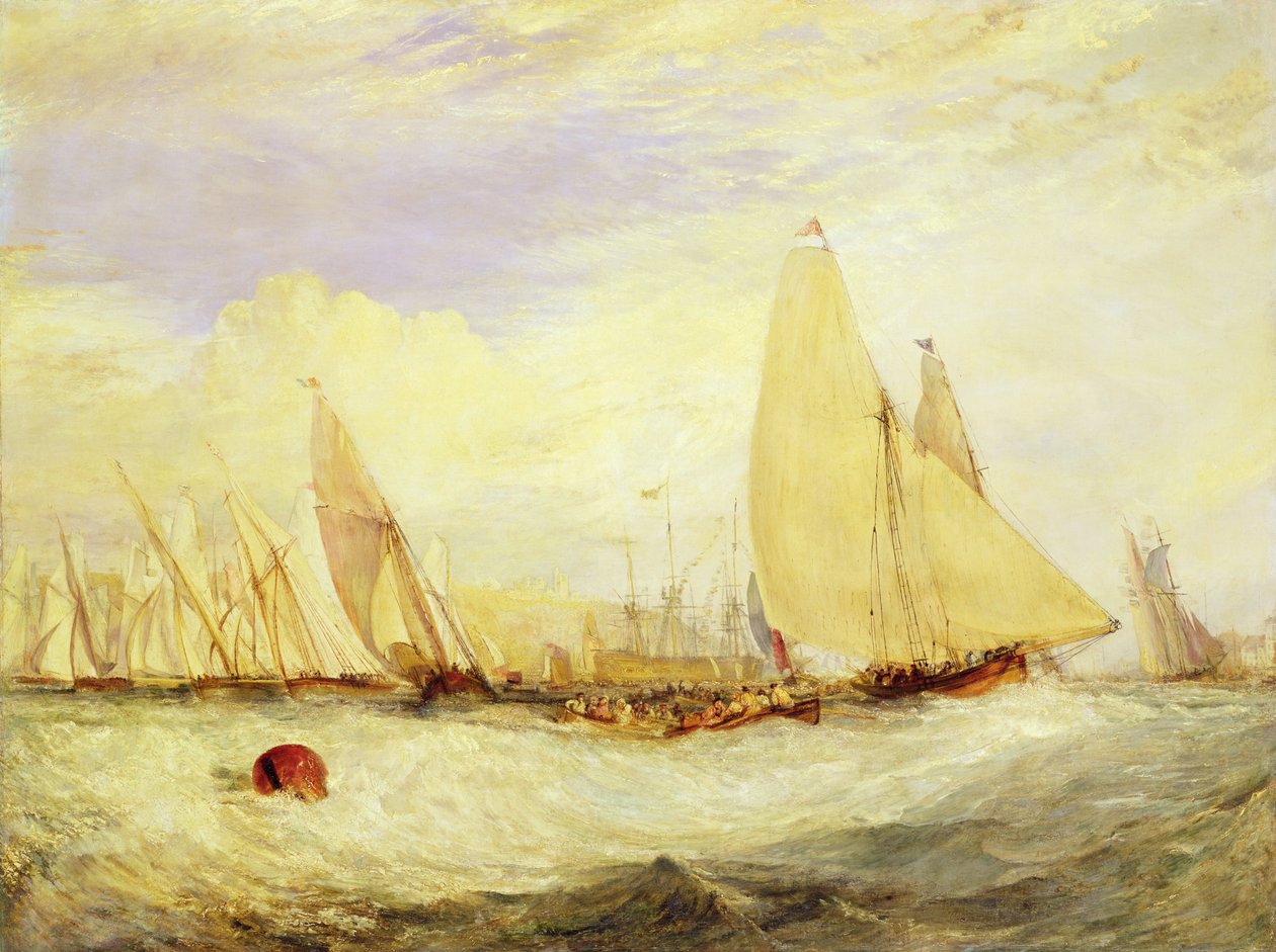 East Cowes Castle, der Sitz von J Nash Esq., die Regatta gegen den Wind von Joseph Mallord William Turner