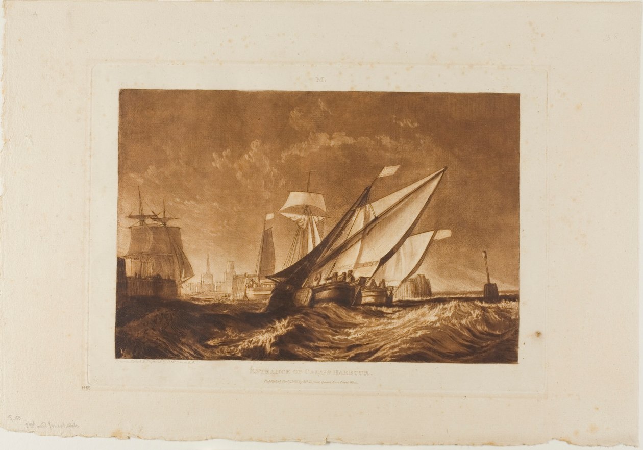 Eingang zum Hafen von Calais, Tafel 55 aus Liber Studiorum von Joseph Mallord William Turner