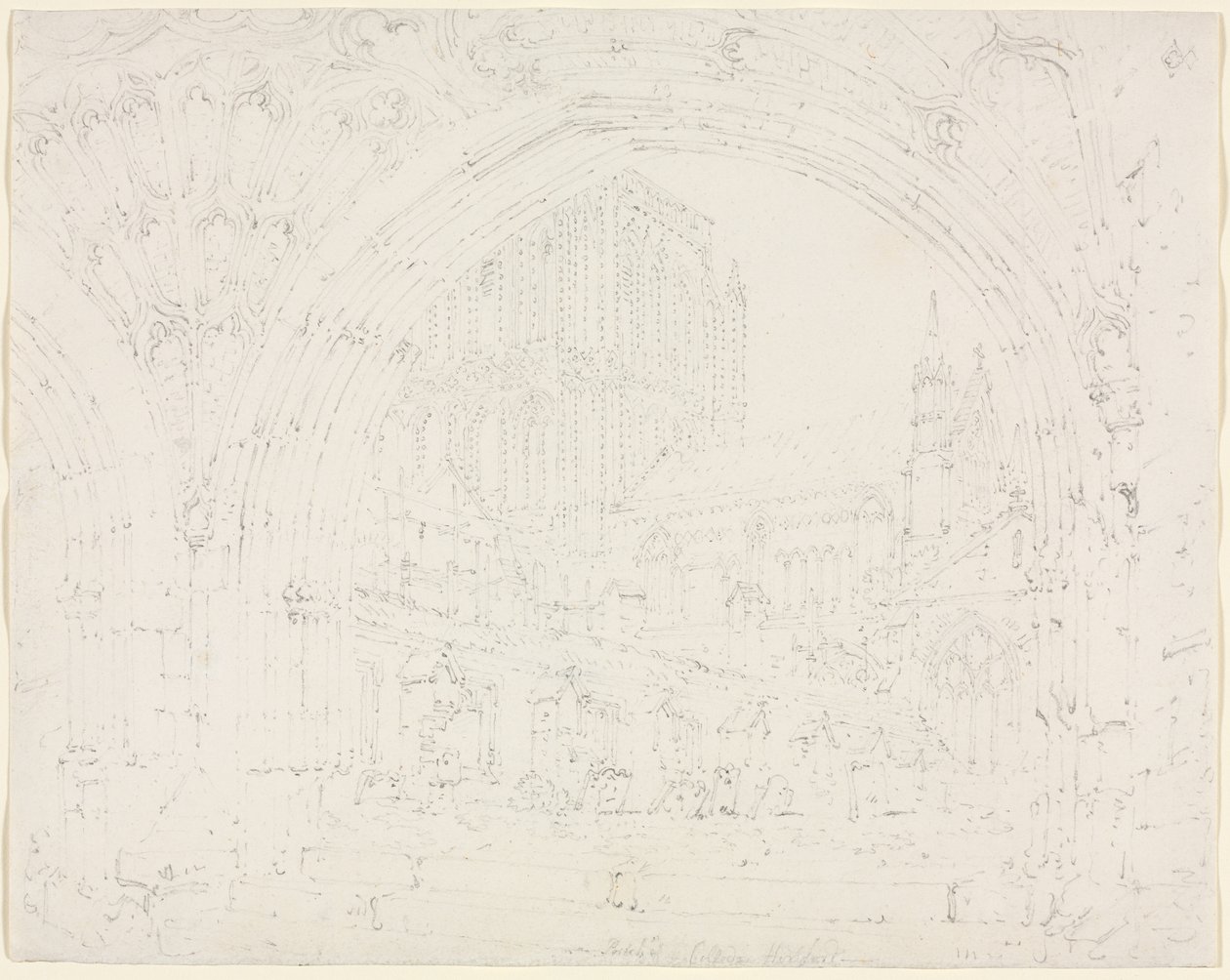 Hereford-Kathedrale, um 1793 von Joseph Mallord William Turner