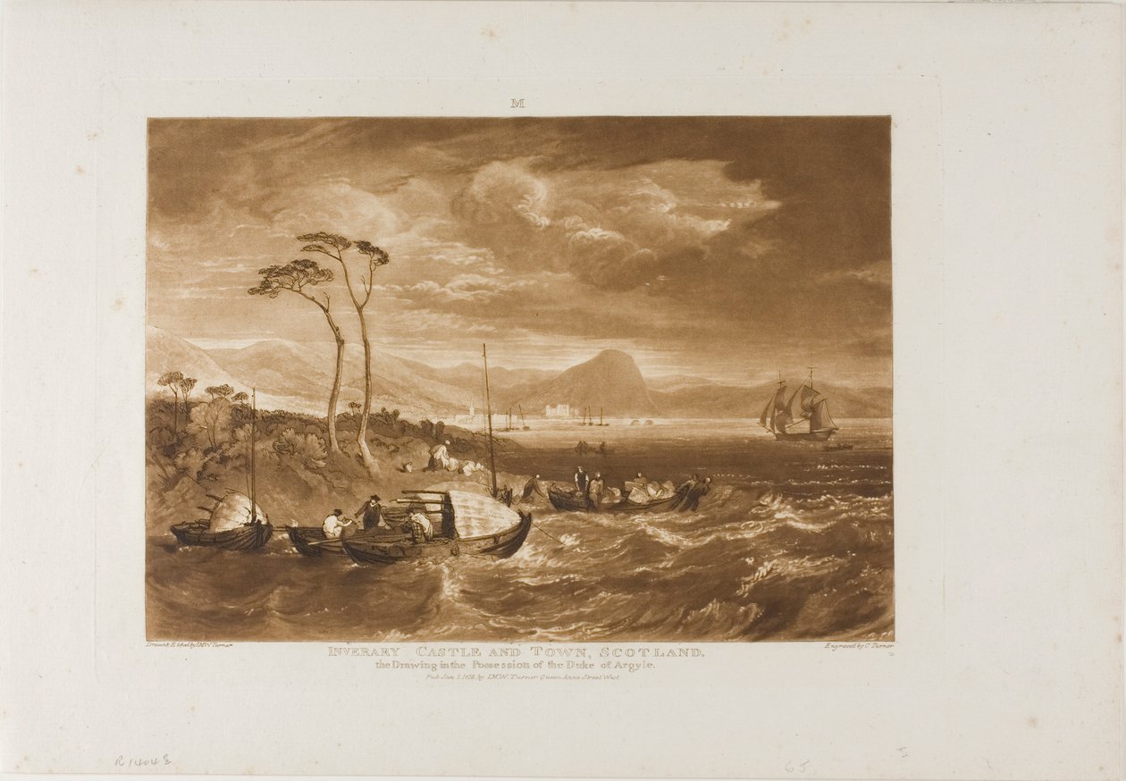 Inverary Castle und Stadt, Platte 65 aus Liber Studiorum von Joseph Mallord William Turner