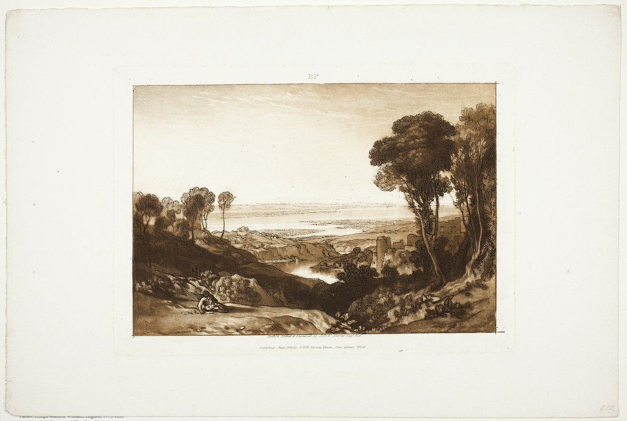 Zusammenfluss von Severn und Wye, aus Liber Studiorum, Nr. 28 von Joseph Mallord William Turner
