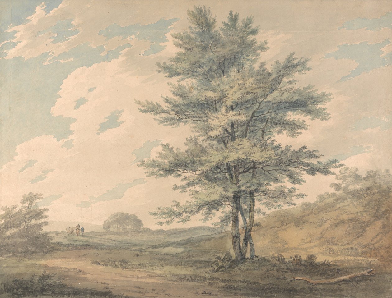 Landschaft mit Bäumen und Figuren von Joseph Mallord William Turner