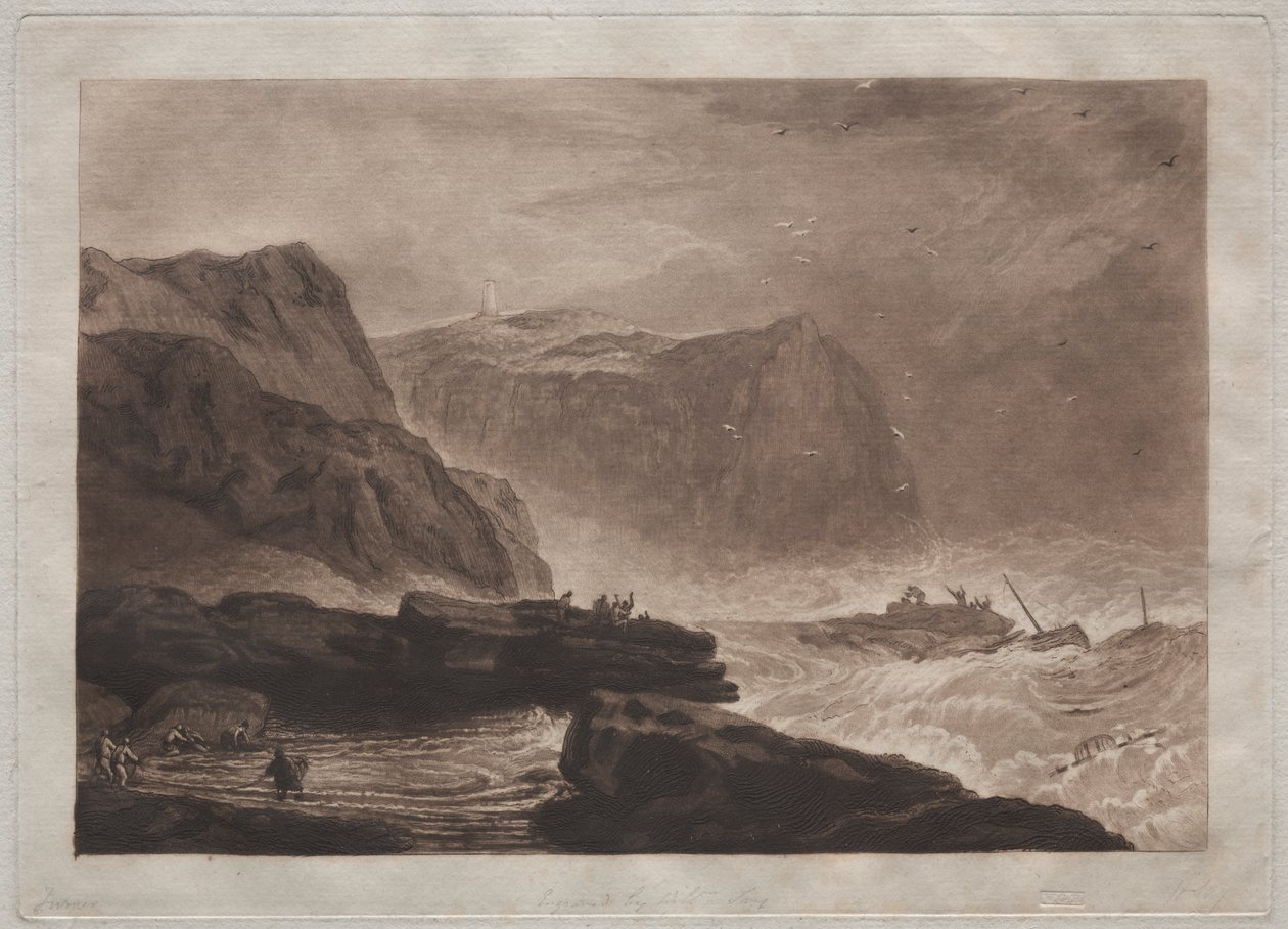 Liber Studiorum: Küste von Yorkshire, nahe Whitby von Joseph Mallord William Turner