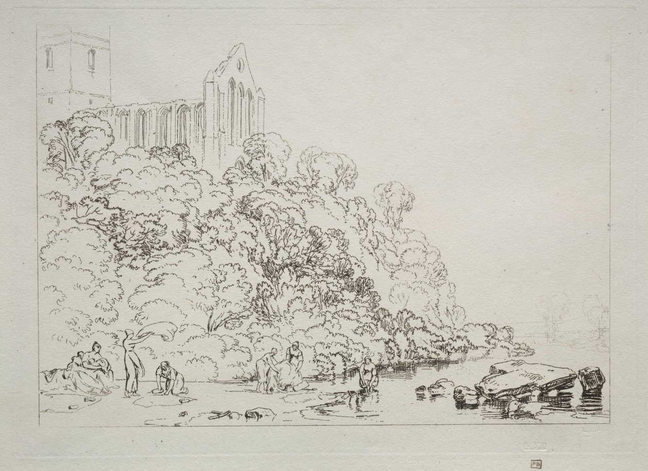 Liber Studiorum: Dumblain Abbey, Schottland von Joseph Mallord William Turner