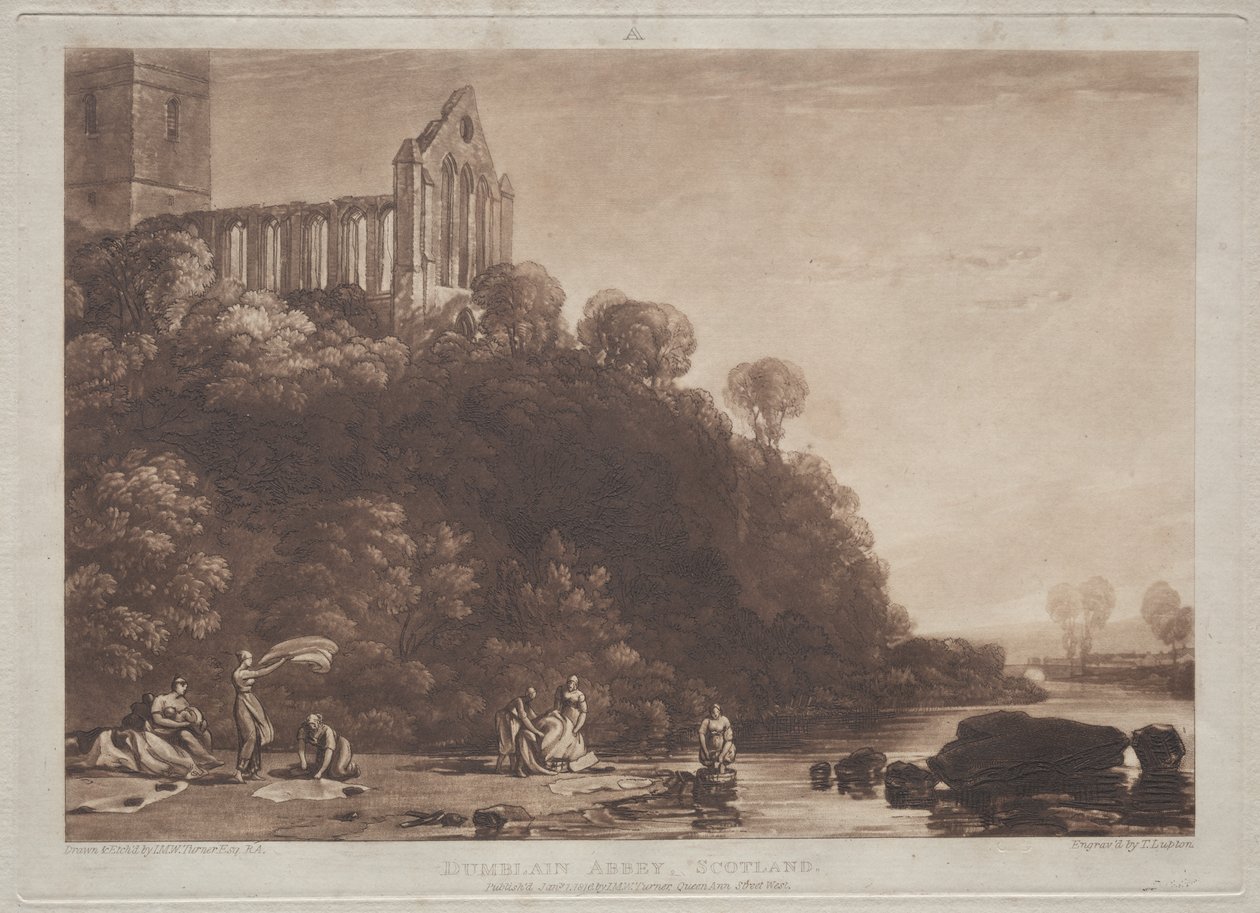 Liber Studiorum: Dumblain Abbey, Schottland von Joseph Mallord William Turner