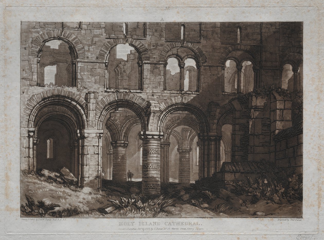 Liber Studiorum: Kathedrale der Heiligen Insel von Joseph Mallord William Turner