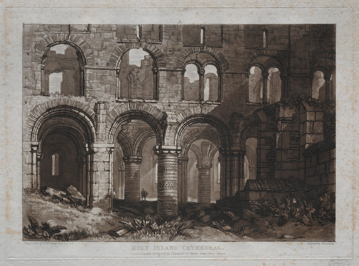 Liber Studiorum: Holy Island Cathedral von Joseph Mallord William Turner