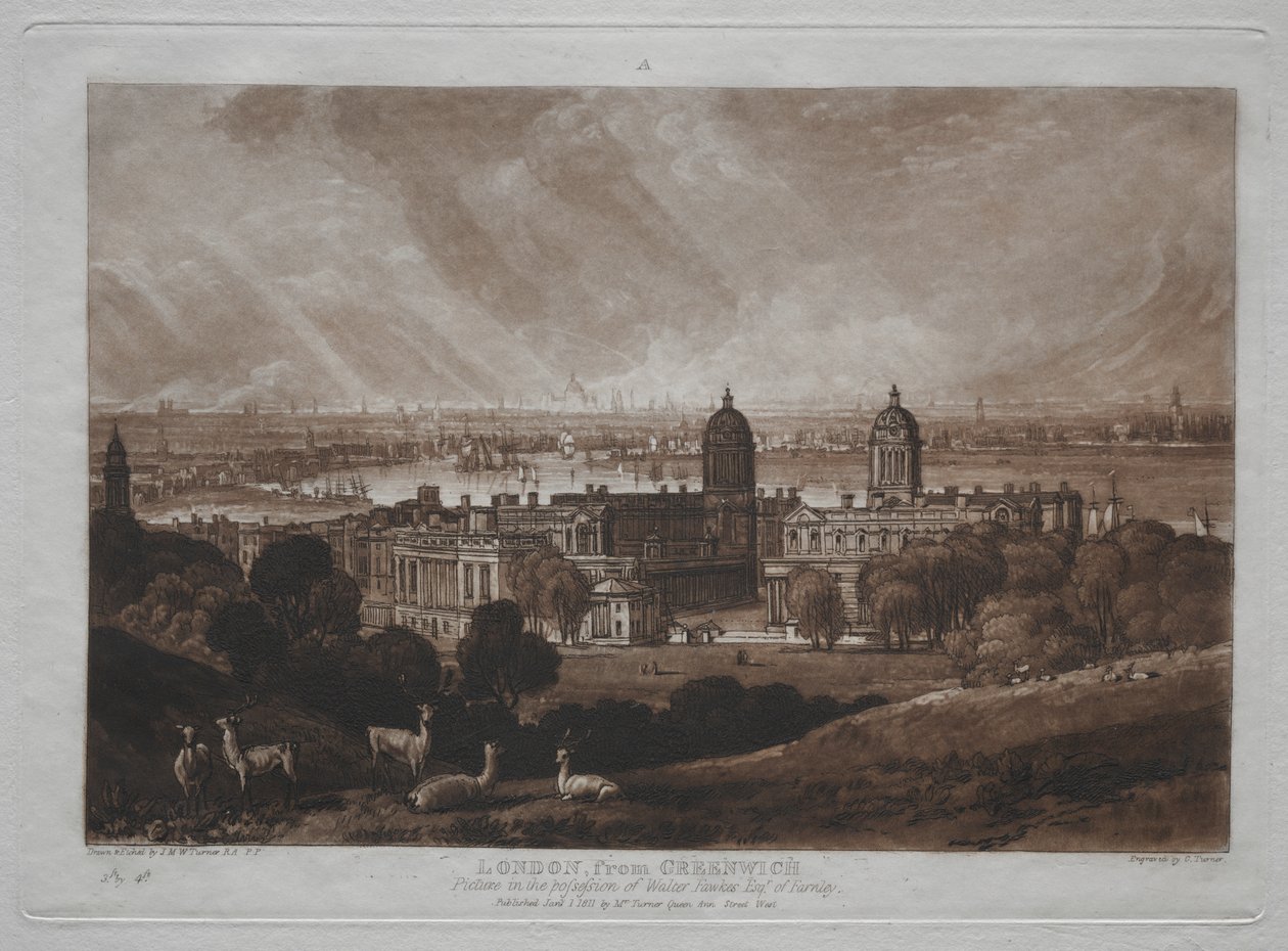 Liber Studiorum: London von Greenwich aus von Joseph Mallord William Turner
