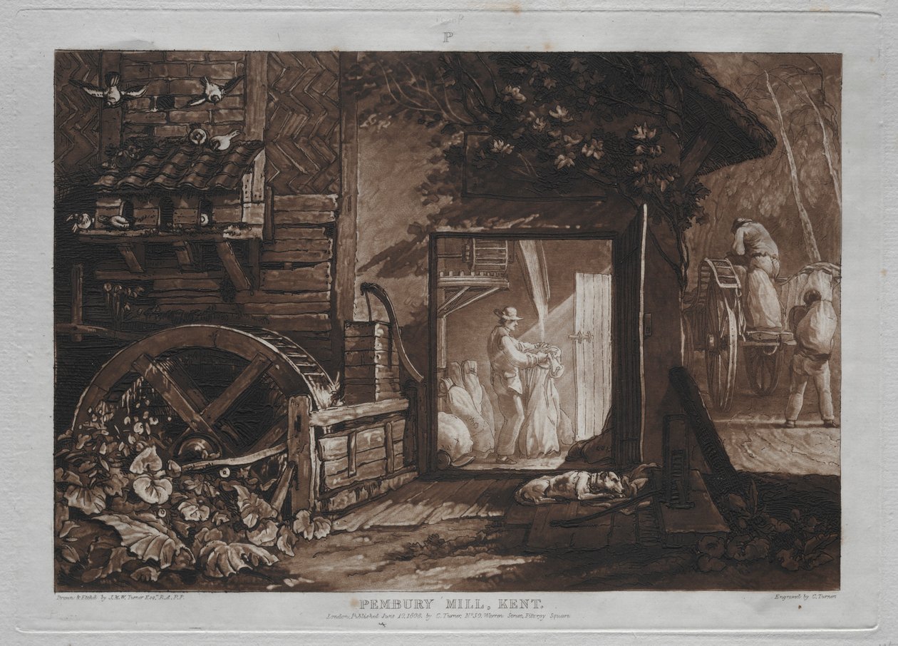 Liber Studiorum: Pembury Mill, Kent von Joseph Mallord William Turner