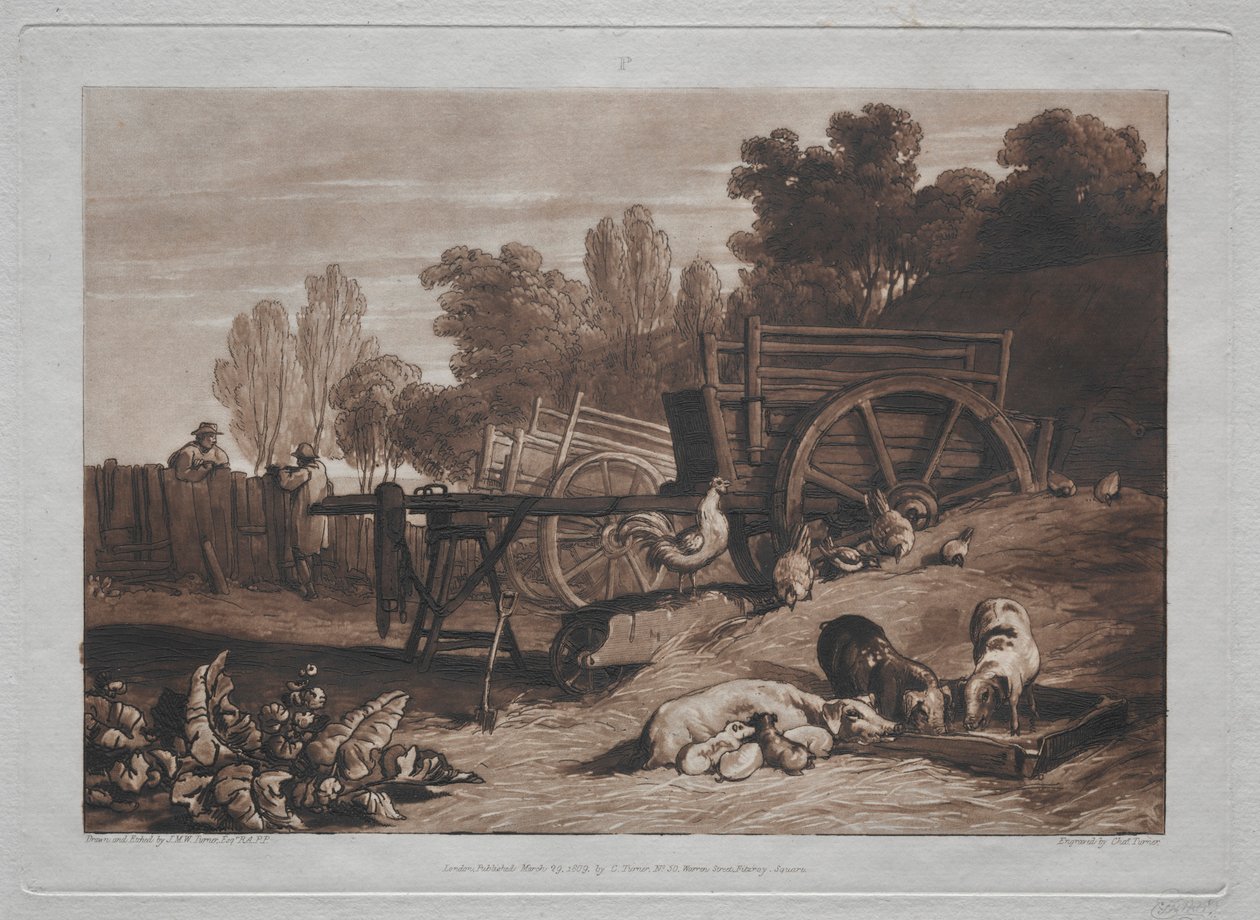 Der Bauernhof mit dem Hahn von Joseph Mallord William Turner