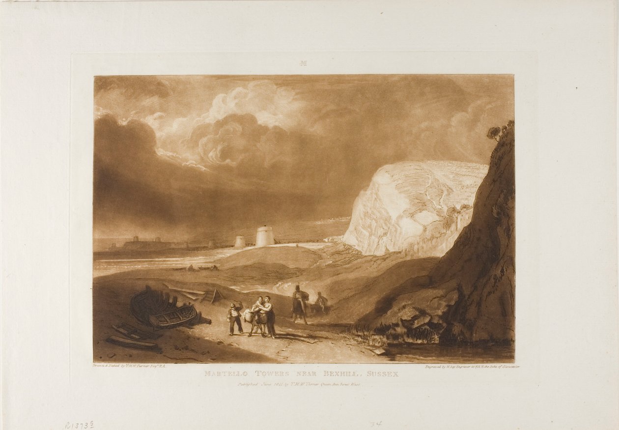 Martello-Türme bei Bexhill, Sussex von Joseph Mallord William Turner