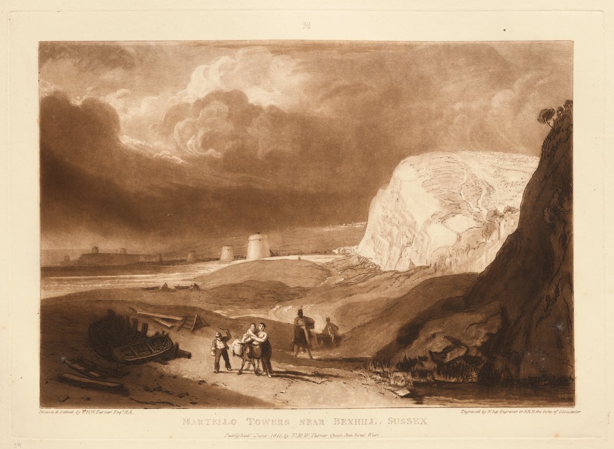 Martello-Türme bei Bexhill, Sussex von Joseph Mallord William Turner