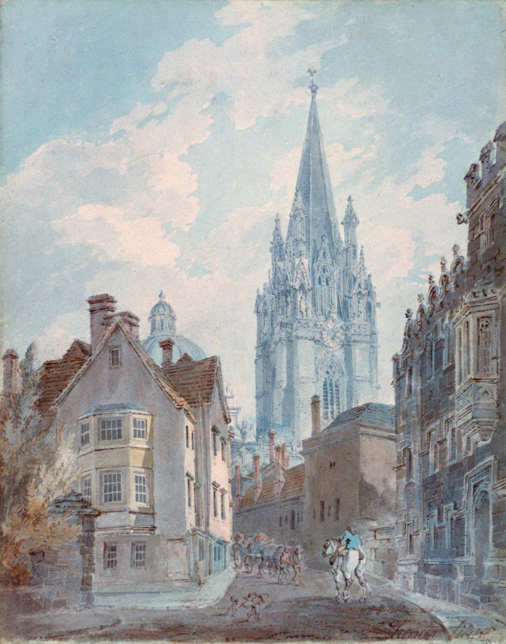 Oxford: St. Marys von Oriel Lane von Joseph Mallord William Turner