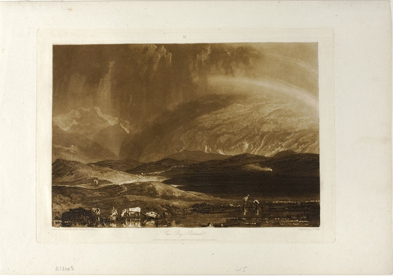 Torfmoor, Schottland, Platte 45 aus Liber Studiorum von Joseph Mallord William Turner