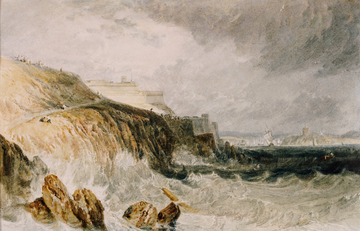 Plymouth-Zitadelle, ein Sturm, 1815 von Joseph Mallord William Turner
