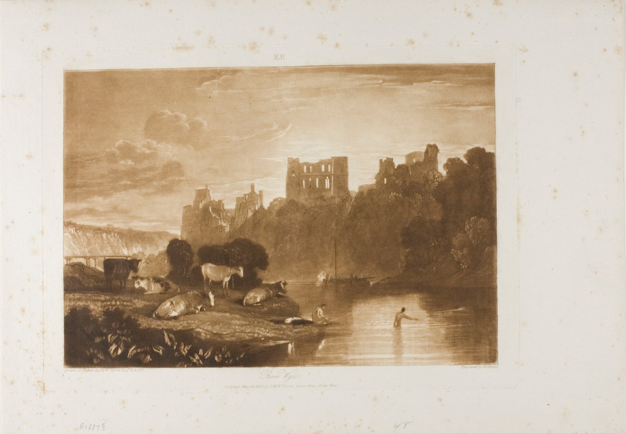 Fluss Wye, Platte 48 aus Liber Studiorum von Joseph Mallord William Turner
