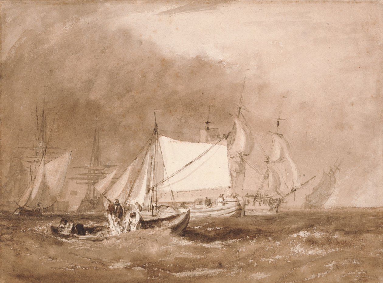 Schifffahrtsszene mit Fischern von Joseph Mallord William Turner