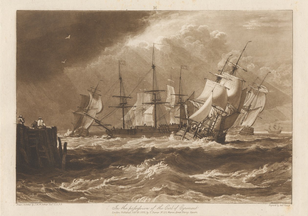 Schiffe in einer Brise von Joseph Mallord William Turner
