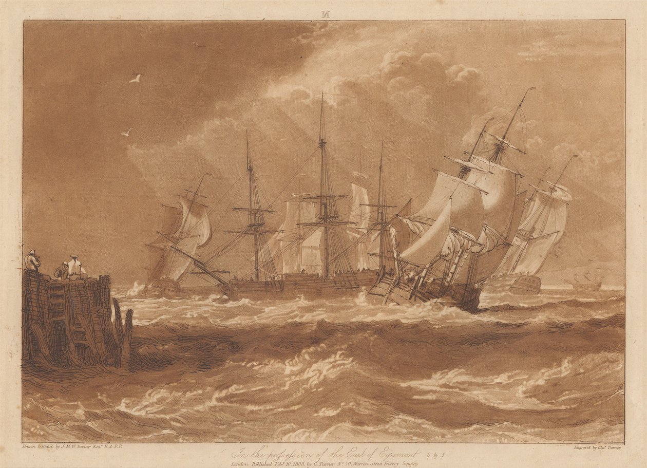 Schiffe in einer Brise von Joseph Mallord William Turner