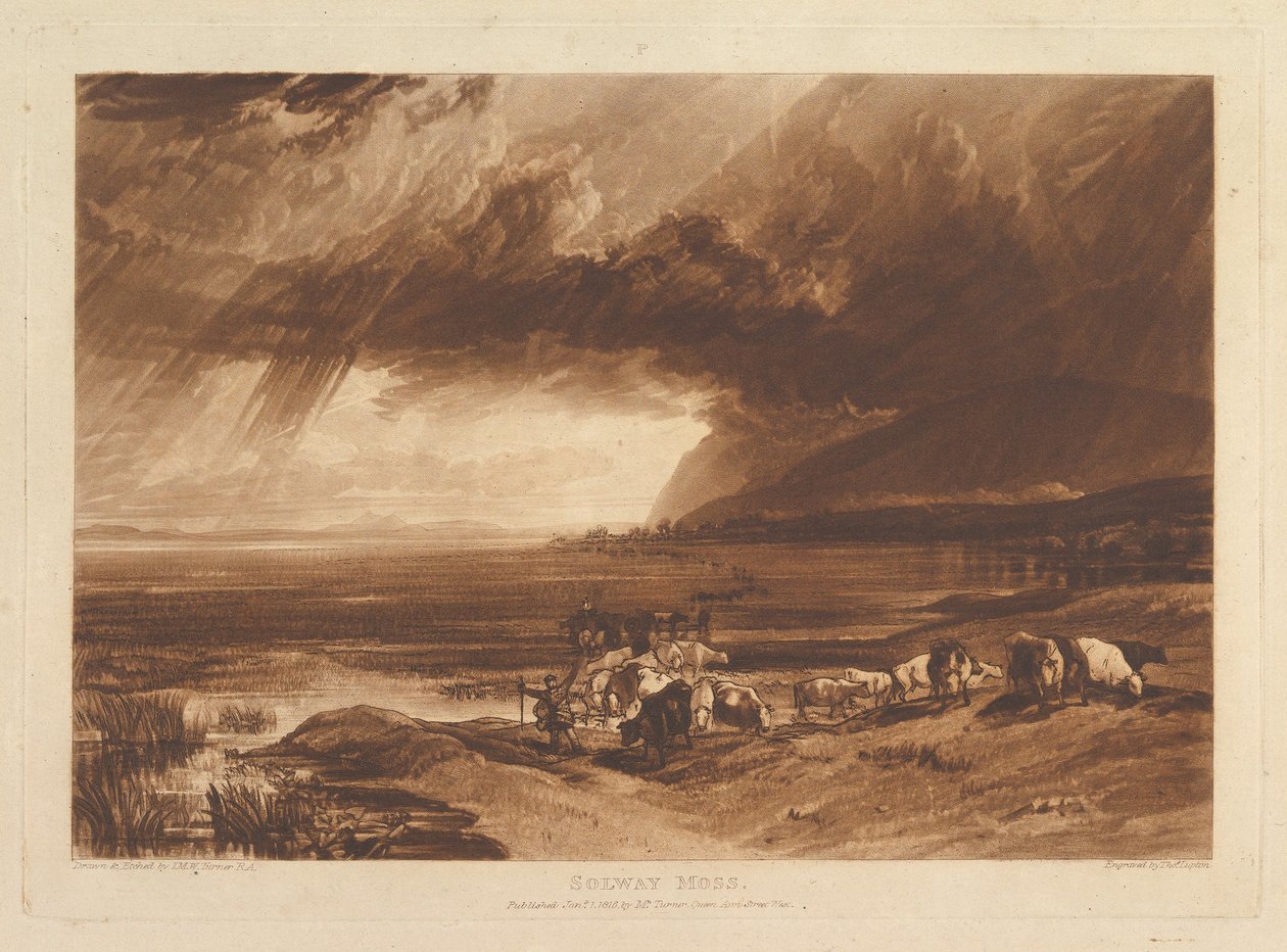 Solway Moss Liber Studiorum, Teil XI, Platte 52, 1. Januar 1816 von Joseph Mallord William Turner