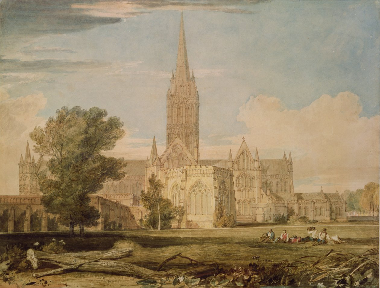 Südansicht der Kathedrale von Salisbury, 1797-98 von Joseph Mallord William Turner