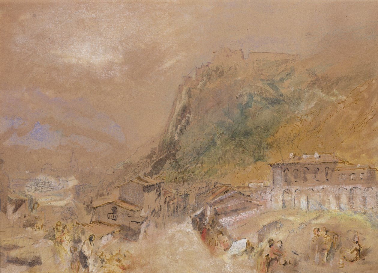 Die Bastille in Grenoble, vom Dorf La Tronche aus, ca. 1836 von Joseph Mallord William Turner